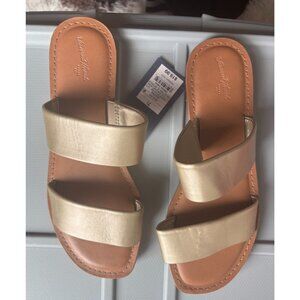 Universal Thread Women's Sandals Size 7.5, Satin Gold
